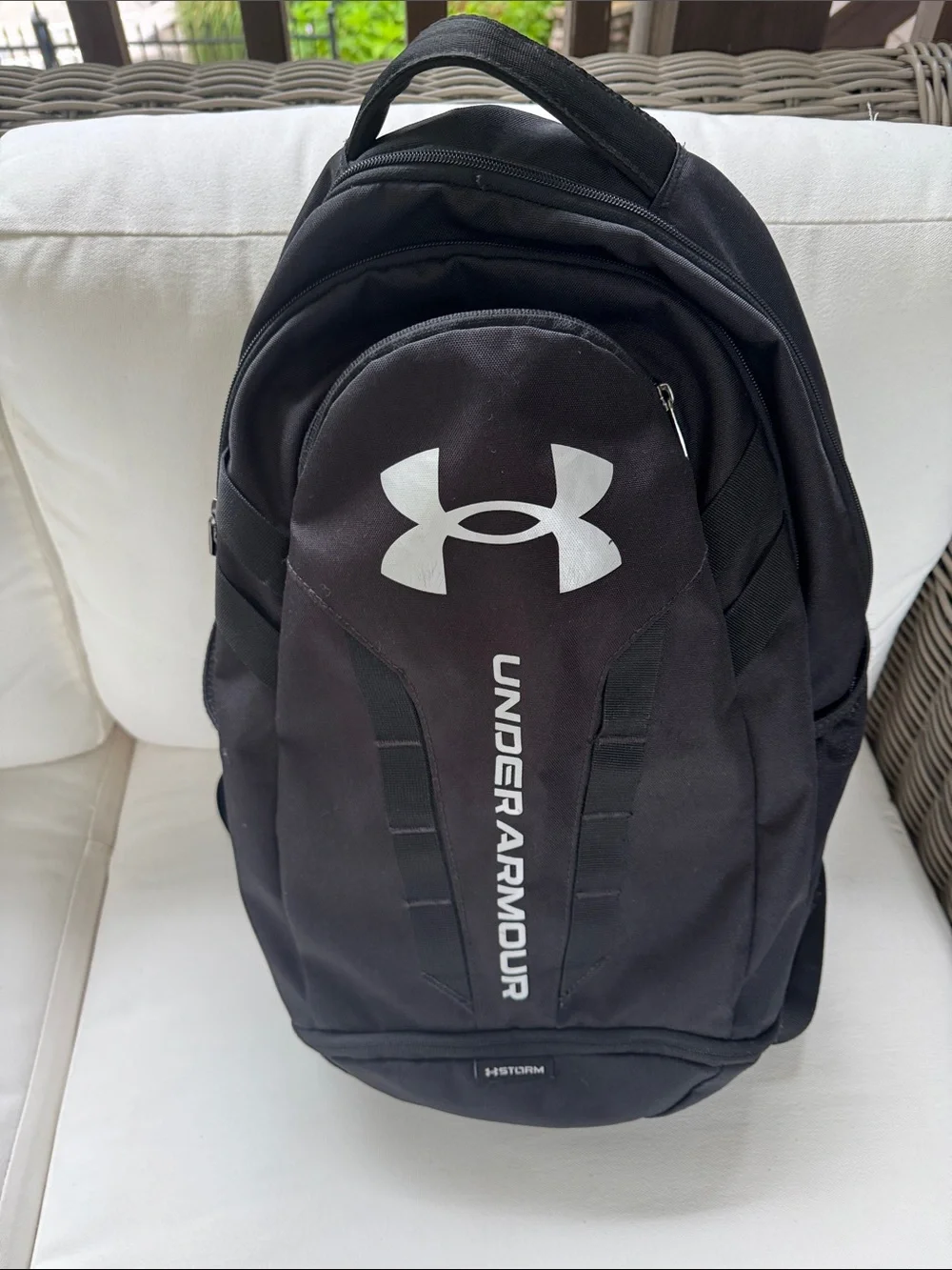 Under Armour Black Backpack with White Logo